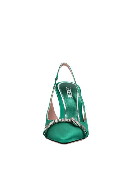 Décolleté Slingback in raso GEDEBE | DOMINIQUE SLINGBACK 105 SATINEMERALD